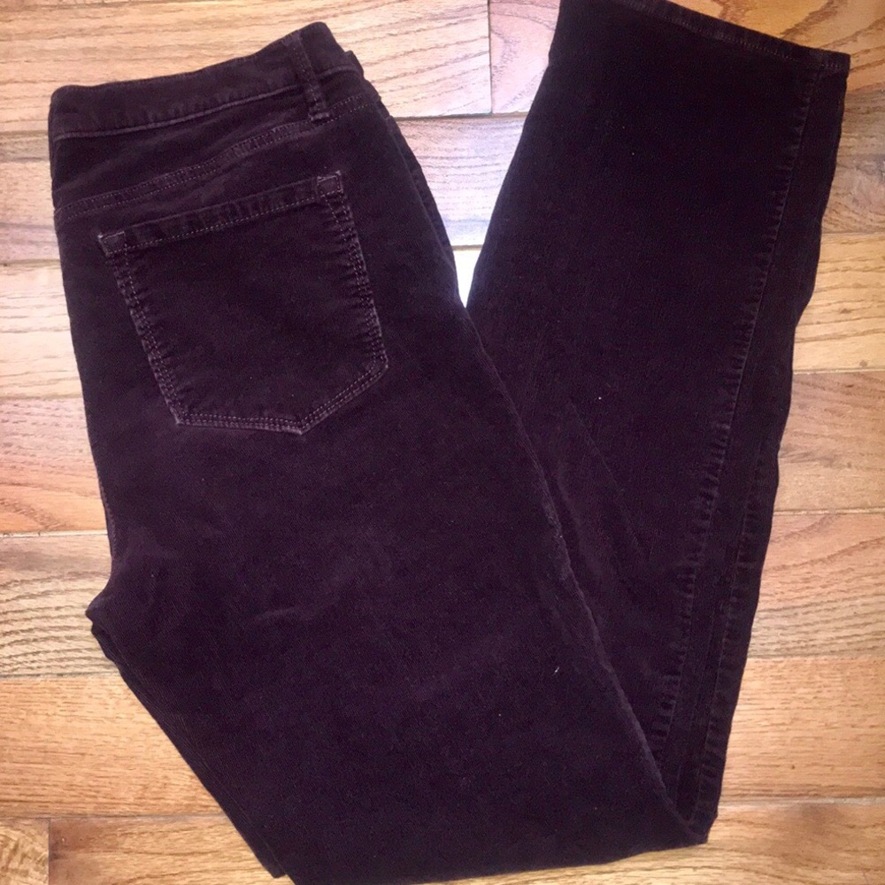 |Ann Taylor| Burgundy Wine Straight Corduroy Cords